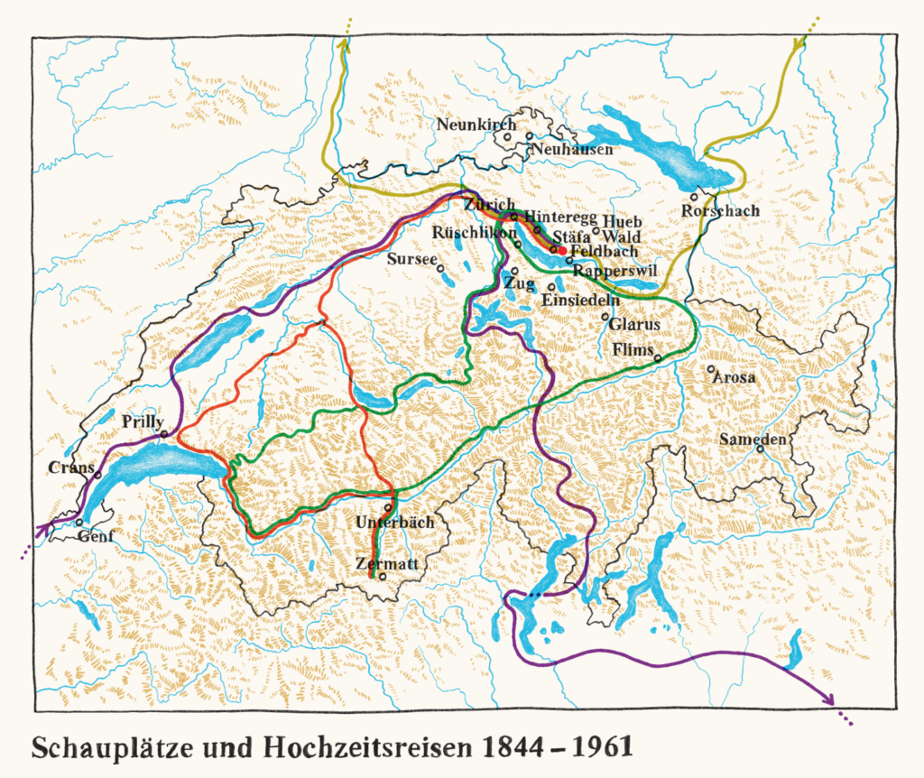 Schauplätze und Hochzeitsreisen 1844 -1961 | Mutters Museum